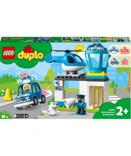 Конструктор Lego Duplo Поліцейська дільниця та гелікоптер 40дет 10959