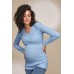 Джемпер для вагітних і годування S-XL Юла мама HELEN BL-33.012 -блакитний