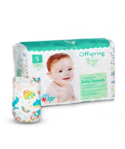 Підгузники Offspring S 48шт DP-OI-FAT-S48P-MSW