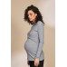 Джемпер для вагітних і годування S-XL Юла мама MELANIA BL-33.022 -сірий
