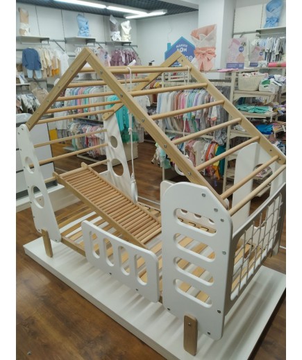 Ліжко дитяче TatkoPlayground Montessori Будиночок 1600x800 ТРMDNEW-white Ліжко дитяче TatkoPlayground Montessori Будиночок 1600x800 ТРMDNEW-white