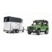 Позашляховик Land Rover Defender з трейлером для перевезення коней та кінь 1:16 Bruder 02592