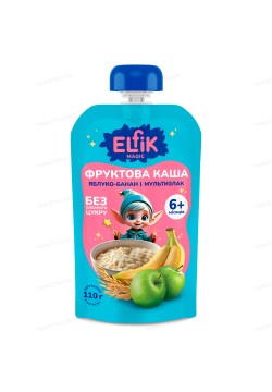 Каша мультизлакова Яблуко і банан Elfik 110г COM11462