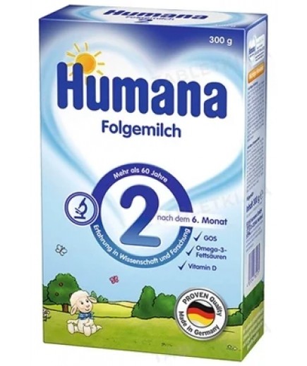 Суміш молочна Humana-2 з пребіотиками 300г 478217 Суміш молочна Humana-2 з пребіотиками 300г 478217