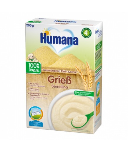 Каша безмолочна органічна пшенична Humana 200г 108777