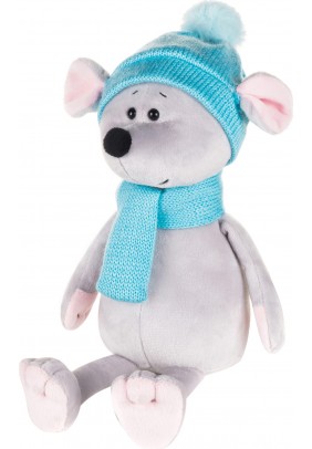 Іграшка Maxi toys Мишеня Блу з шапкою та шарфом 28см MT-MRT021919-28 - 