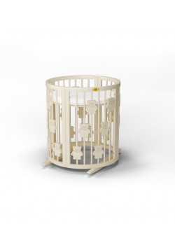 Кровать-трансформер детская IngVart Smart bed Round 9в1 мишки 1361015-Слоновая кость