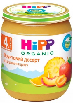 Пюре фруктовий десерт HIPP 125г 4224