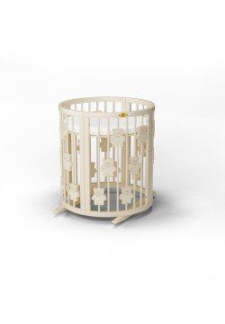 Кровать-трансформер детская IngVart Smart bed Round 9в1 мишки 1361015-Слоновая кость
