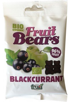 Цукерки зі смаком яблука і чорної смородини Fruit Bears 50г HODK-004851