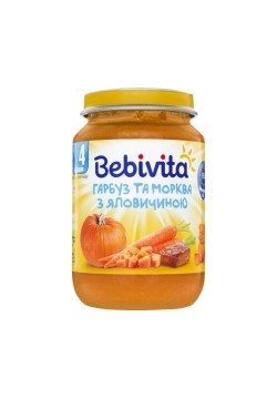 Пюре гарбуз з яловичиною Bebivita 190г  1823