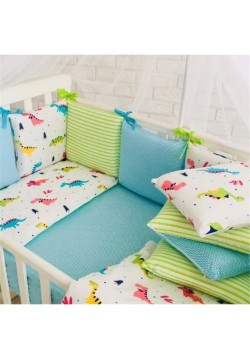 Постільний комплект Маленька Соня Baby Design Premium Діно №1 7од 0119185