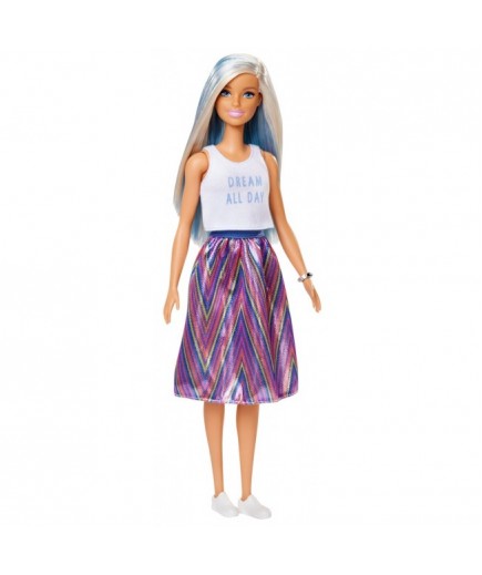 Лялька Модниця з блакитними прядками Barbie FXL53