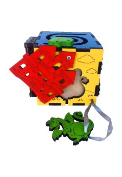 Іграшка розвиваюча Little Panda Бізікубик з динозавриком БКФ005