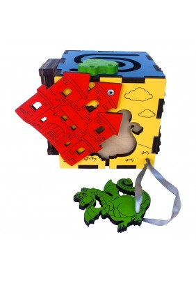 Іграшка розвиваюча Little Panda Бізікубик з динозавриком БКФ005 - 