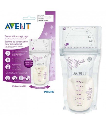 Пакети для зберігання молока Avent 180мл SCF603/25