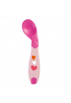 Ложка Chicco First Spoon 8м+ розовая 16100.10