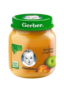 Пюре яблуко і персик Gerber 130г 1227226