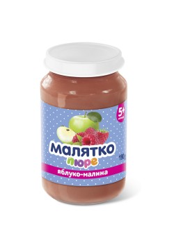 Пюре Яблуко-малина Малятко 190г  11643