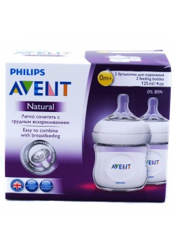 Пляшечка Avent NATURAL 125мл 2шт SCF030/27