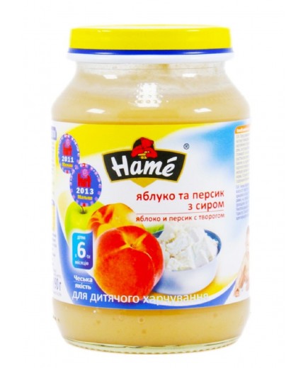 Пюре персик з сиром Hame 190г 1215311