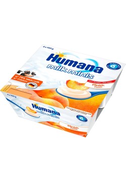 Йогурт-десерт з персиком з 6 міс Humana 4*100г 701121