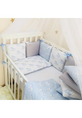 Постільний комплект Маленькая Соня Baby Design Premium Коники 7од 120211 - 