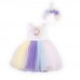 Платье 80-110 miss Ayisigi MA2176-Белый/разноцветный, 5 лет, 110, девочка, Осень-Зима 21-22