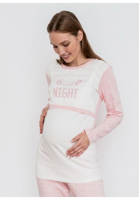 Пижама для беременных и кормления (футболка+штаны) S-XL Юла мама Milena NW-5.6.1