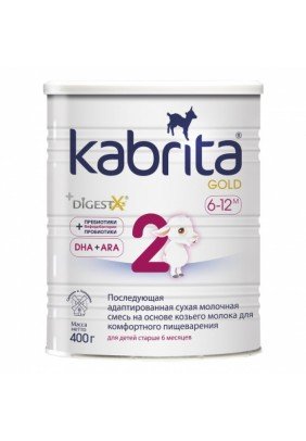 Сумiш на основi козячого молока Kabrita GOLD вiд 6 до 12 мic 400г KS02400 - 