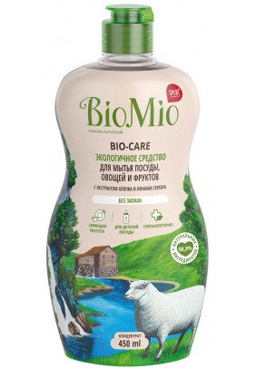 Засіб для миття посуду без запаху Bio-Care Bio Mio 450мл ЭБ-245