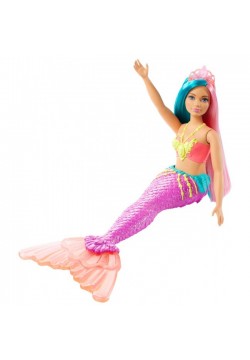 Кукла Barbie Русалочка с цветным волосами GJK07