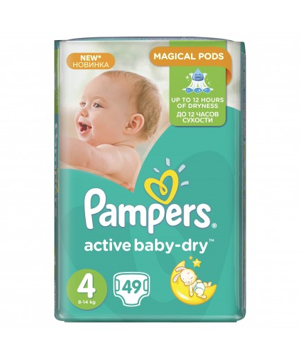 Підгузники Pampers Active baby Dry 4 49шт 81636660