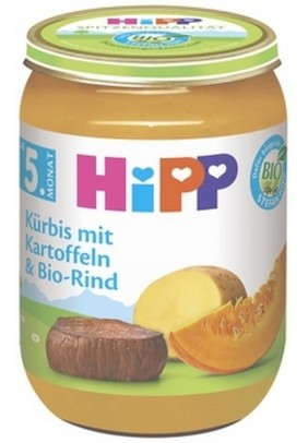 Пюре гарбуз і картопля з телятиною HIPP 190г 6270-01 - 