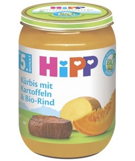 Пюре гарбуз і картопля з телятиною HIPP 190г 6270-01