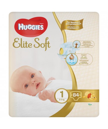 Підгузники Huggies Elite Soft 1 84шт 6940