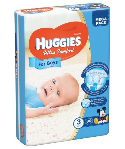 Підгузники Huggies Ultra Comfort 3 80шт 12345
