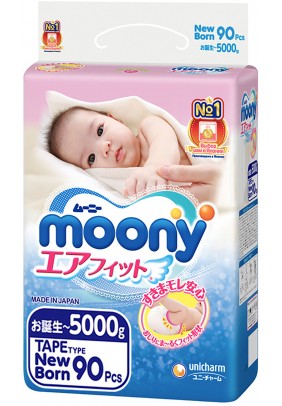 Подгузники Moony newborn 90шт 243785-от 0 до 5 кг