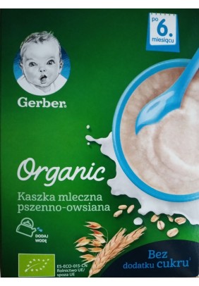 Каша молочна Gerber Organic пшенично-вівсяна 240г 880657