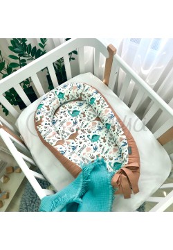 Кокон Маленька Соня Baby Design Premium Діно 5019464