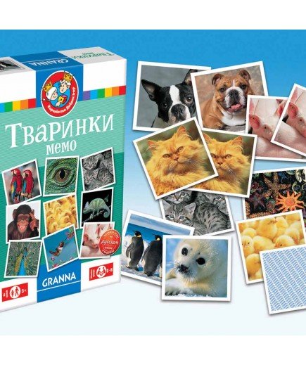Гра настільна Гранна Мемо Тварини 82319 Гра настільна Гранна Мемо Тварини 82319