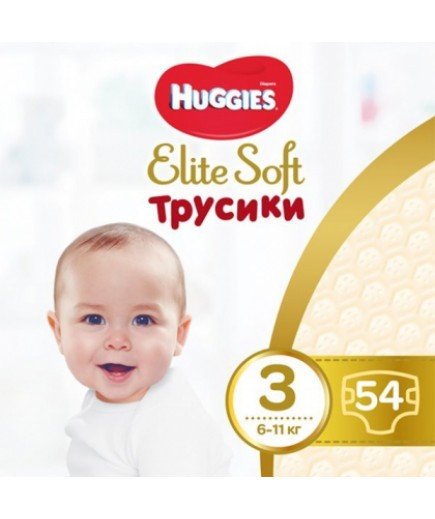 Підгузники-трусики Huggies Elite Soft 3 54шт 546995