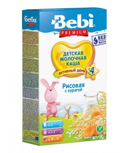 Каша Bebi Преміум молочна гречана з курагою та яблуком 200г 1104810 Каша Bebi Преміум молочна гречана з курагою та яблуком 200г 1104810