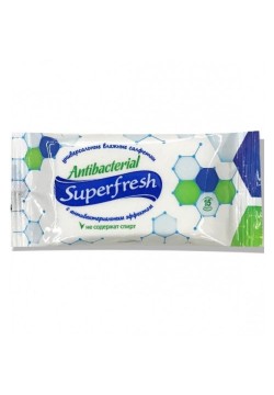 Серветки вологі антибактеріальні Super Fresh 15шт 42216601