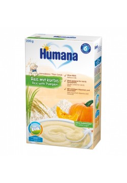 Каша безмолочна рисова з гарбузом Humana 200г 775689