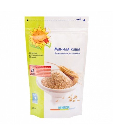 Каша безмолочна манна Remedia 200г 021751 Каша безмолочна манна Remedia 200г 021751
