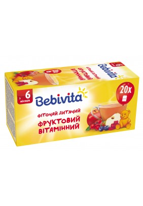 Фіточай дитячий фруктовий вітамінний 30г Bebivita 1378