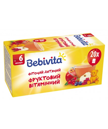 Фіточай дитячий фруктовий вітамінний 30г Bebivita 1378