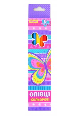 Олівці 1Вересня Bright butterfly 6кол 290412
