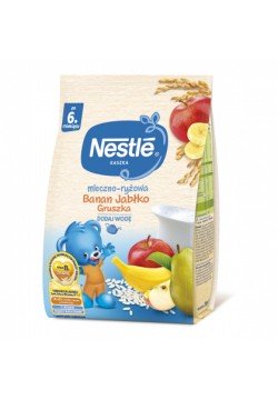 Каша молочна рисова з бананом, яблуком, грушею з біфідобак. Nestle 12188918